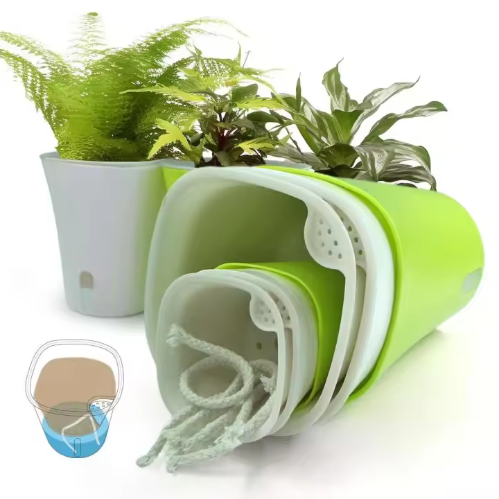Contenedor de cultivo de plástico automático con orificio de drenaje, vivero de riego automático ETA, bonsái hortícola, 4 tamaños - 1