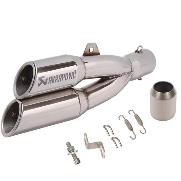 Silenciador de tubo de escape de doble orificio para motocicleta, silenciador Universal de 51mm, DB Killer para R3 Ninja ZX4R CBR125R DUKE - 1