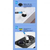 Cepillo de limpieza eléctrico multifuncional recargable Automático giratorio para cocina, baño, vidrio largo y corto - details 9