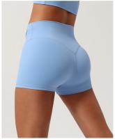 Pantalones cortos deportivos de estilo europeo y americano con puntadas de Control de barriga, Capris de Yoga para levantar glúteos sin línea en T para correr - details 4