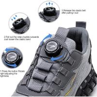 Zapatos de Seguridad Ligeros GIOIO Zapatillas de Trabajo Cómodas con Punta de Acero Transpirable Antideslizante Para Hombres y Mujeres Tallas 38-46 EU - details 0