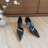 Tacones altos nuevo diseño de nicho temperamento pies no cansados ​​diamantes de imitación blanco stiletto zapatos de boda hueco sandalias - details 34