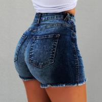 Pantalones cortos de mezclilla elásticos, pantalones calientes rasgados de cintura alta con borlas, pantalones cortos de mujer - details 2