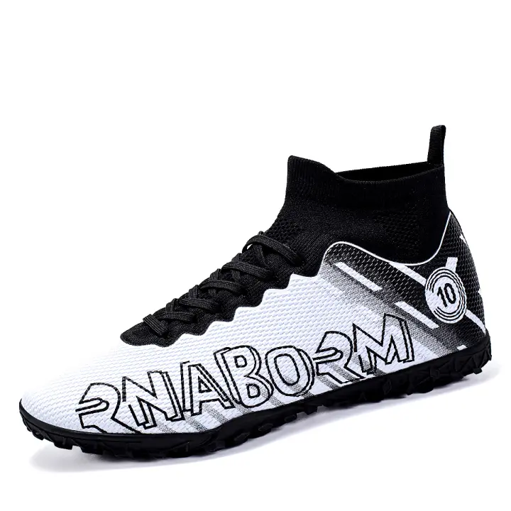 Zapatos de fútbol TF/FG para hombre, botas de fútbol de tobillo alto para niños pequeños, hierba antideslizante para exteriores, zapatillas de entrenamiento Multicolor, nuevas - 1