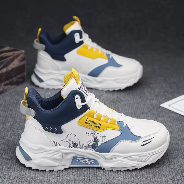 Zapatos de Ocio de Altura Alta para Hombres Novedad Otoño 2024 Moda de Adolescentes - 1