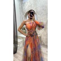 Vestido de malla multifuncional elegante para mujer con estilo de hombros descubiertos - details 13