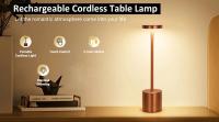 Lámpara de mesa LED con Sensor táctil de Metal clásico, lámpara de escritorio, 3 colores, barra de luz ambiental creativa, decoración de habitación, luz nocturna recargable - details 7