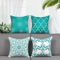 Juego de 4 fundas decorativas de cojín de 45x45 cm, fundas muy suaves con estampado para exteriores, para sofá o estantería - details 8