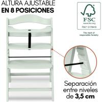 Set de Tronas de Bebé Evolutivas con Bandeja y Cojín de 2 Piezas |   Trona de madera regulable |   Silla Alta para Niños desde 6 Meses con Accesorios - details 37