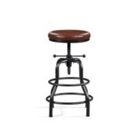 Taburete redondo giratorio de piel sintética para oficina, silla de oficina con ruedas, altura ajustable, silla de trabajo rosa. - details 8