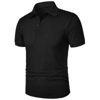 Ropa deportiva para correr para hombre, poste de pie de manga corta de alta elasticidad de verano, suéter básico de punto fino - details 14