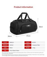 Bolsa de equipaje de viaje para gimnasio deportivo impermeable de gran capacidad - details 9