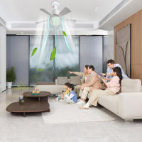Ventilador de techo silencioso inteligente con función de atenuación remota, luz LED, E26, dormitorio, sala de estar - details 4