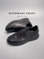 Zapatos hechos a mano, zapatos deportivos, zapatos de cuero para hombre, versátiles, pequeños, negros, que aumentan la altura. - details 9