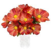 Flores de Margarita artificiales de 6 cabezas, pétalos de seda Multicolor, crisantemo de imitación, accesorios para fotos, flor de Galsang de simulación - details 24