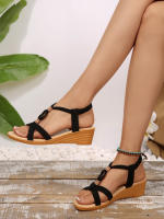 Sandalias de mujer 2025 Verano Nuevo Estilo Coreano Sandalias de Mujer con Punta Abierta y Perlas Bohemias - details 7