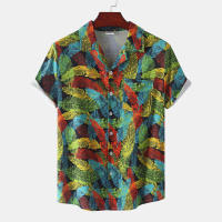 Camisa de manga corta para hombre, Camisa ajustada con estampado de flores fragmentadas, serie CS, primavera y verano, 2024 - details 15