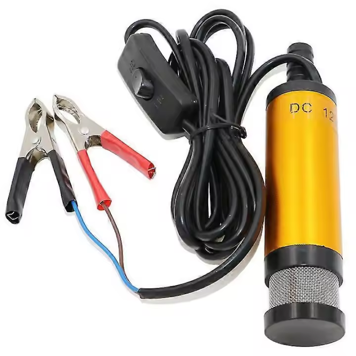 Bomba sumergible de 12v para bombear agua diésel, bomba de transferencia de combustible diésel, aceite de agua de 38mm - 1