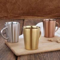 Tazas de doble capa de acero 300ml 304, aislamiento térmico de agua y café, taza de cerveza inoxidable - details 1