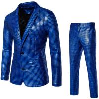 Conjunto de traje con estampado en caliente de lentejuelas para hombre, chaqueta, pantalones, trajes para fiesta y graduación - details 1
