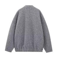 TRAFZA-abrigo liso elegante para mujer, chaqueta Bomber de manga larga con bolsillos y botones, ropa de calle informal holgada, 2023 - details 4