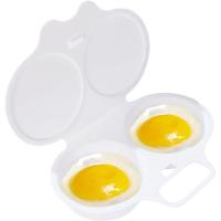 PP-escalfador de huevos portátil para microondas, antiadherente con tapa, vaporizador, doble taza, cocina - details 0