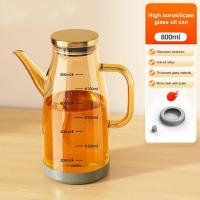 Botella de aceite de cocina de gran capacidad, vertedor sin goteo a prueba de fugas, dispensador de aceite de oliva, Base de goma recargable, recipiente para vinagrera de aceite de vidrio - details 4