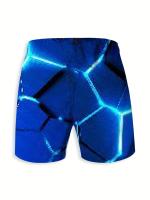 Pantalones cortos de playa sueltos para hombres, ropa deportiva, pantalones cortos de patrón 3D de secado rápido con cordón, pantalones cortos ligeros para trajes de baño de verano, bañador de natación para vacaciones en la playa - details 6