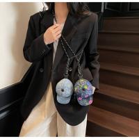 Gorra de béisbol vaquera, bolso cruzado, bolsa de almacenamiento para auriculares, Mini sombrero Harajuku, billetera, monedero de lona portátil de estilo coreano para uso diario - details 7