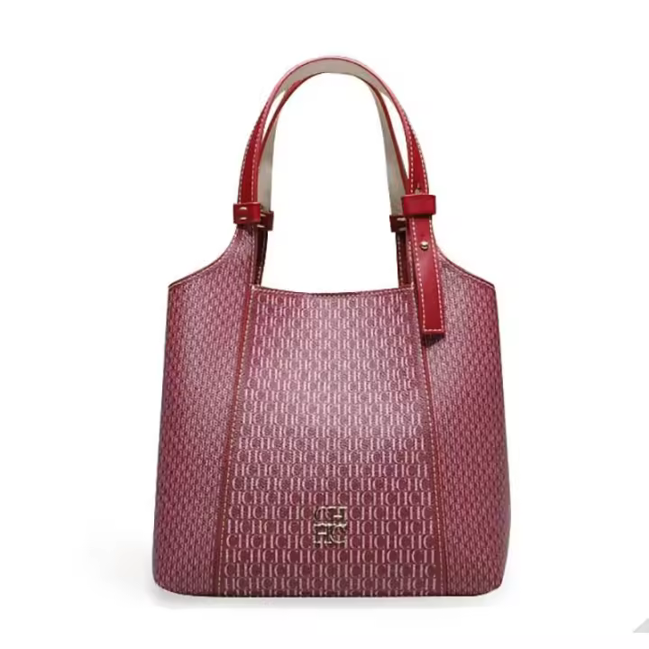 CH Bolso de mano Sensación premium Versátil Bandolera para mujer Diseño de estampado de letras de moda de alta calidad Bolso de hombro Mochila grande de lujo de alta gama - 1