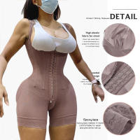 Body de Alta Compresión para Mujer, Faja con Cierre de Ojos, Control de Barriga, Recortador de Muslos, Body Shaper, Original Colombiano - details 7