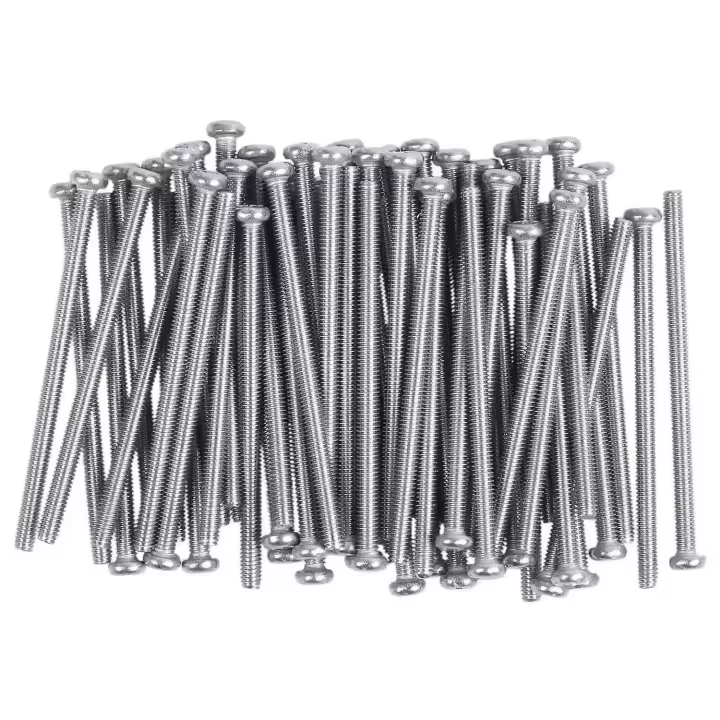 Tornillos de cabeza redonda Phillips de acero inoxidable 304 M2.5 x 40 mm, 60 unidades - 1