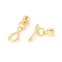 Pulsera de Tirantes Geométricos de Latón Dorado 18K Clasps para Hacer Joyería DIY - details 94