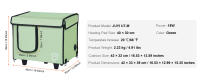 SucceBuy Casa elevada para gatos con calefacción, pequeña, verde, temperatura ajustable y temporizador para invierno - details 5