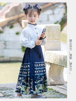 Conjunto de Falda Hanfu para Niñas Otoño 2025 Traje de Estilo Chino Antiguo para Actuaciones de Recitación Zapatos y Ropa - details 45