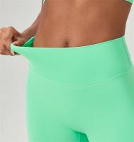 Pantalones cortos deportivos de Yoga, pantalones cortos de cintura alta para realzar la cadera, Fitness, correr, pantalones cortos de 3 puntos, medias de gimnasio de secado rápido - details 4