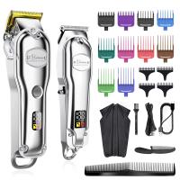 Cortadora de Cabello Profesional Hatteker Set de Afeitadora de Hombre Inalámbrica Eléctrica para Barber LCD Pantalla Carreras de Afeitado Rotativo para Hombres - details 6