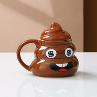Taza de cerámica para caca de broma traviesa con cuchara, taza multiusos para beber agua para mujeres y hombres - details 1
