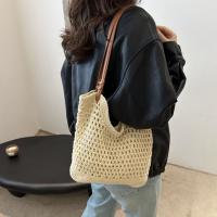 Bolso tejido de hilo de algodón ahuecado a la moda, bolso de mano, bolso de playa, bolso de playa, bolso de cubo de estilo bohemio, bolso de hombro hueco para niñas - details 1