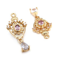 Colgante de Corona de Oro de 18K Forma de Gota de Diamante Falso Joyería DIY Relojes Gafas de Sol - details 8