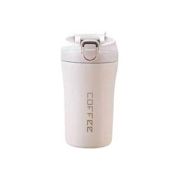 Taza de Café para Viajes Portátil de Acero Inoxidante Aislamiento de Vacío, in Prueba de Derrames with Tapa y Paja Ideal para Café Caliente/Frío, Te, Termo de Coche - 1