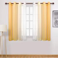 Cortinas De Ventana Gradiente Semi Transparentes Para Dormitorio Y Sala De Estar Bloqueo De Calor Sin Capa Doble Material Poliéster Modernas Con Borlas En Lado Instalación - details 6