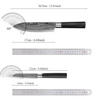 Juego de varillas para afilar tijeras y cuchillos de cocina, herramienta de cocina con patrón láser de Damasco, utilidad de acero inoxidable, cuchillo de Chef afilado para cortar - details 1