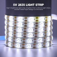 Tira de luces LED para decoración del hogar, cinta de iluminación de fondo de TV, lámpara de 1- 5m, CC de 5V, USB, Blanco cálido, 2835 - details 8