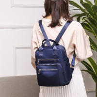 Mochila de viaje informal para mujer, bolso de hombro Oxford impermeable, bolso de mano de gran capacidad, monedero negro, paquete escolar - details 10
