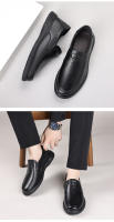 Zapatos de Cuero de Alta Gama para Hombres en Verano Mocasines Casuales con Suela Suave Cómoda de Edad Media - details 8