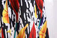 Women vintage spaghetti strap floral print high waist elegant sleeveless a-line party midi dress - details 39