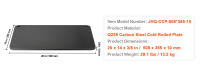 SucceBuy Piedra para hornear de acero al carbono de alta resistencia para pizza preestimada de 20" x 14" x 3/8" para horno interior y parrilla al aire libre - details 5
