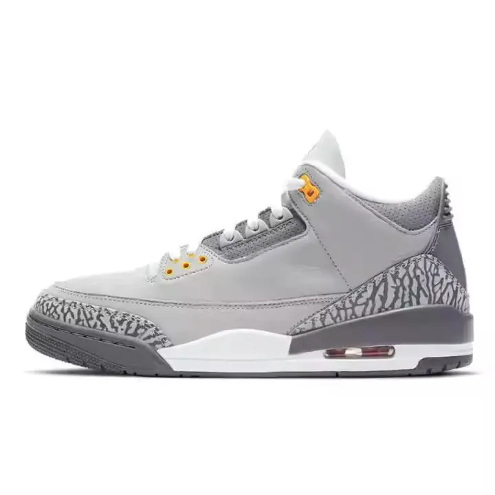 Baloncesto blanco transpirable plano zapatillas de deporte informales zapatillas de deporte para mujer zapatos para correr al aire libre 3s diseñador hombres deportes7 - 1