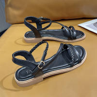 Sandalias de tacón para mujer 2025 Estilo bohemio étnico, suela de goma francesa, diseño de detalle de suela suave - details 13